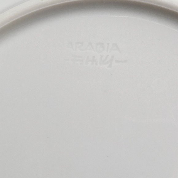Lot of 2 Arabia of Finland 7 1/2" Salad Plates Vtg White Rice (Grains) Porcelain - Picture 3 of 5